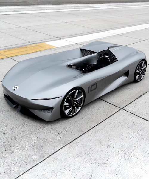 the INFINITI single-seat, electric prototype 10 is a new take on the classic speedster
