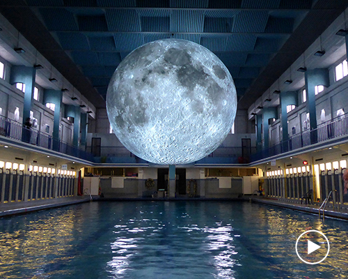 luke jerram's seven meter diameter moon continues its travels around the globe