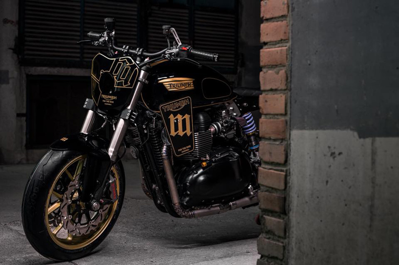mandrill garage propels custom triumph T100 motorcycle into the future