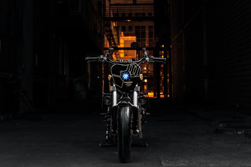 mandrill garage propels custom triumph T100 motorcycle into the future