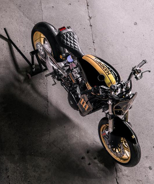 mandrill garage propels custom triumph T100 motorcycle into the future