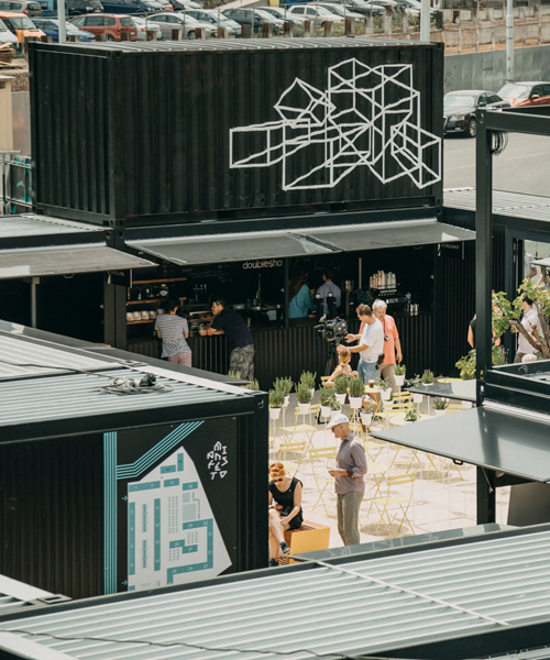 cultural market of containers transforms disused prague site