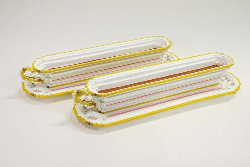 toshiya masuda's low pixel ceramics resemble the icons of 1980s computer games