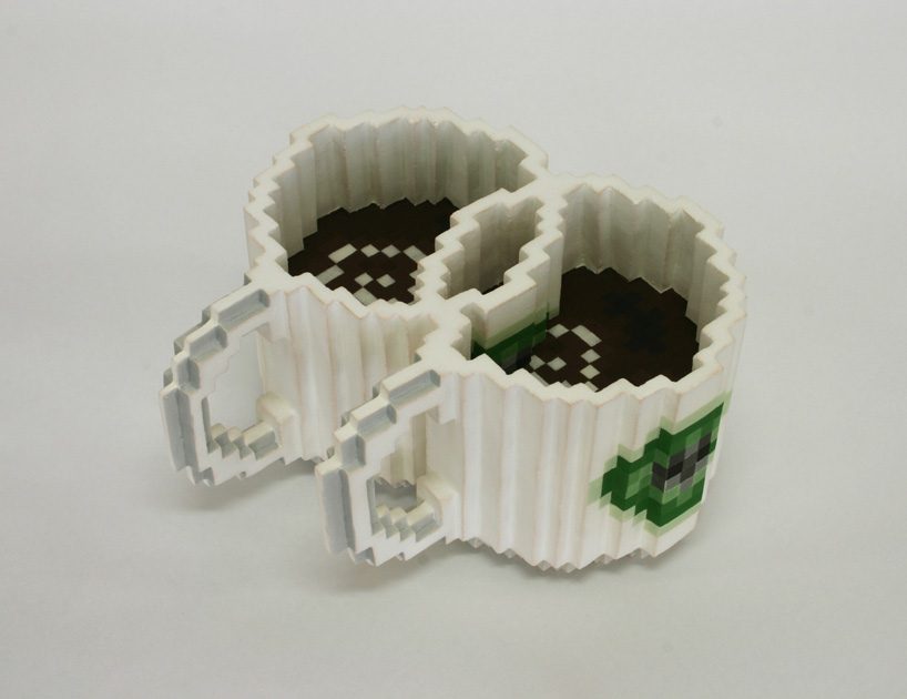 toshiya masuda's low pixel ceramics resemble the icons of 1980s computer games