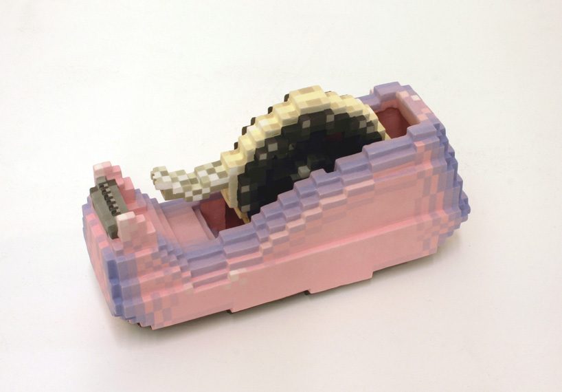 toshiya masuda's low pixel ceramics resemble the icons of 1980s computer games