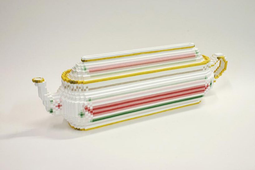 toshiya masuda's low pixel ceramics resemble the icons of 1980s computer games