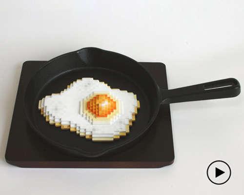 toshiya masuda's low pixel ceramics resemble the icons of 1980s computer games