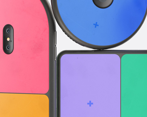 wild-type reimagines smartphone design with three devices in unusual shapes and colors