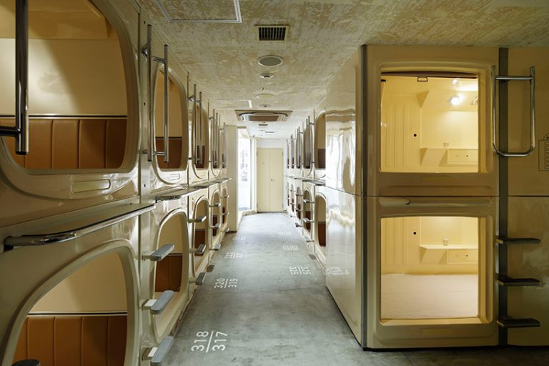 schemata architects' capsule hotel ºC is stripped to bare minimum