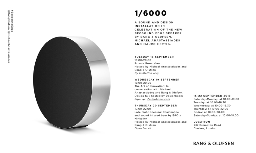 the art of innovation: an evening in conversation with bang & olufsen and michael anastassiades