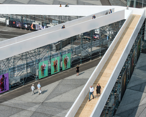 MVRDV installs temporary ramp network for photo festival in the netherlands