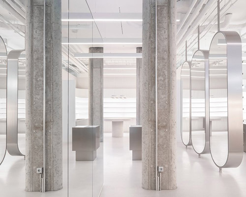 batek architekten design a bright beauty store for zalando in berlin