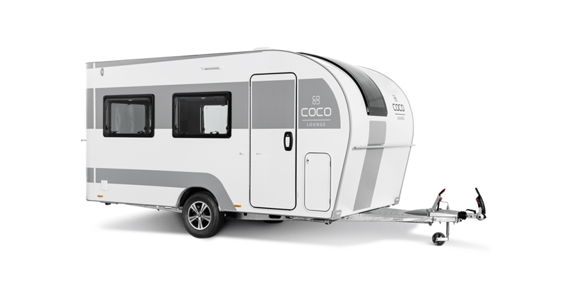 the coco e-camper is designed for electric cars, featuring a dual-motor axle