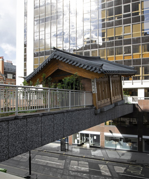 do ho suh suspends traditional korean house and bamboo garden on a london footbridge