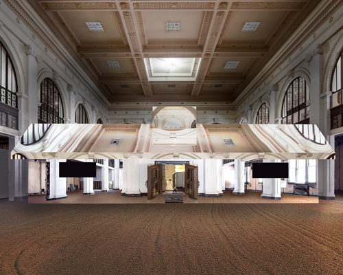 doug aitken to occupy former bank in detroit with a mind-warping, mirror-clad house