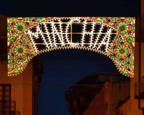 fabrizio cicero's controversial 'minchia' luminaria: a shining swear word in the sky