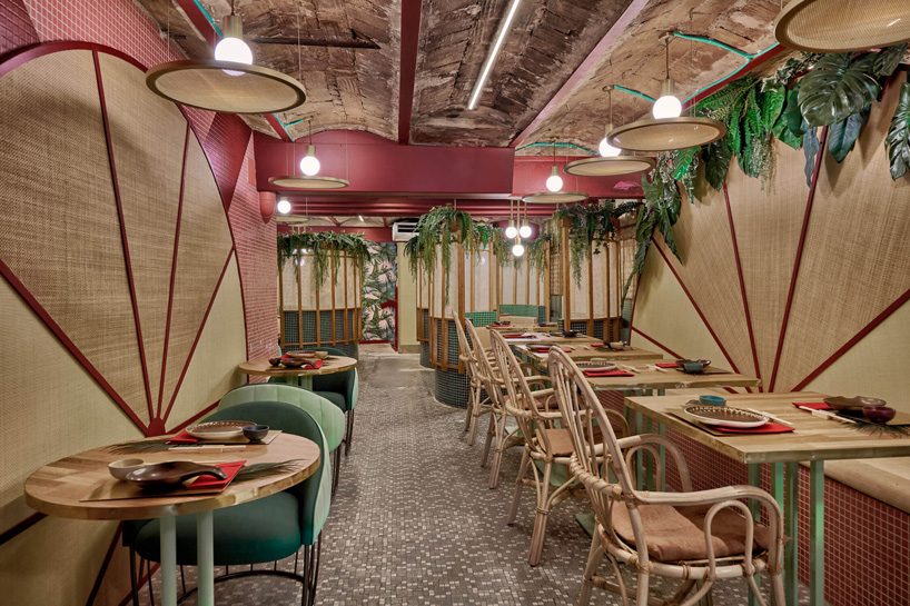 brazil and japan coexist in masquespacio's kaikaya tropical sushi restaurant in valencia