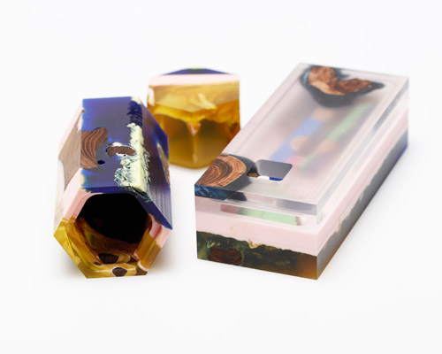 jie wu's marble-like boxes reflect the living in the anthropocene