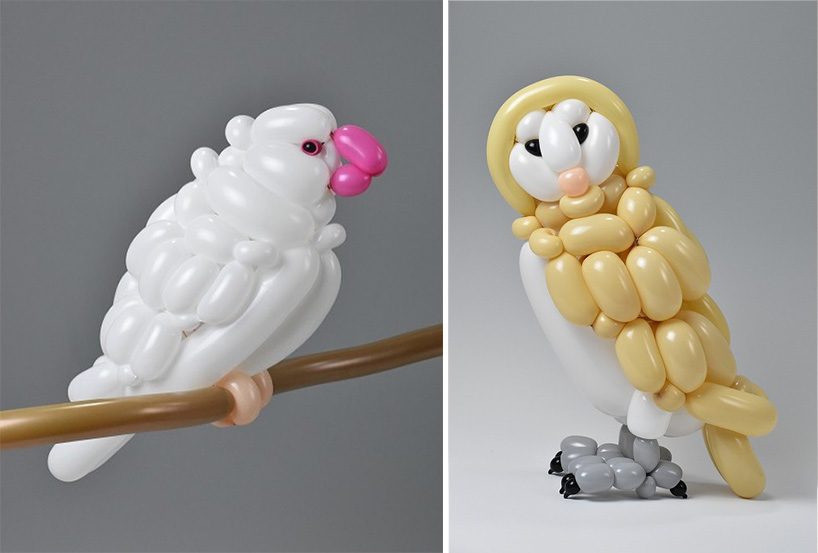 masayoshi matsumoto creates intricate sculptures of animals, plants and insects using only baloons designboom