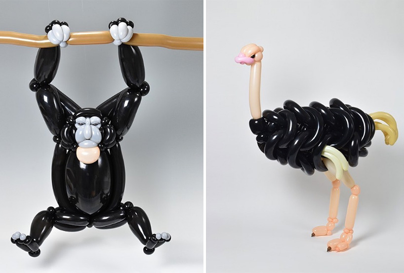 masayoshi matsumoto creates intricate sculptures of animals and plants using balloons only