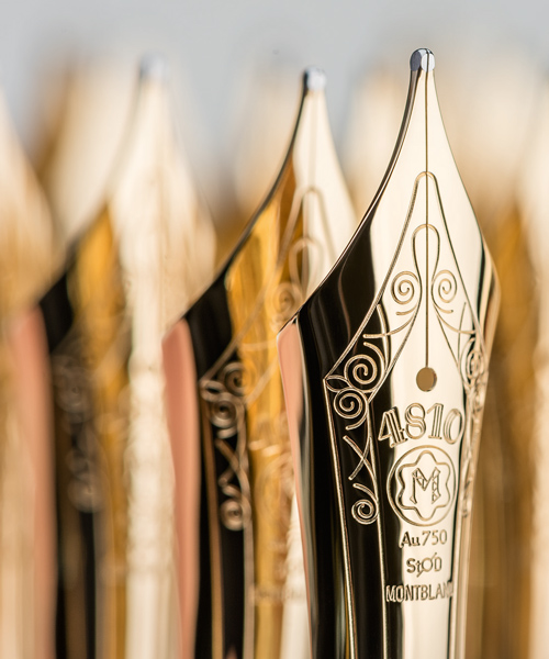montblanc presents the rare art of gold nib craftsmanship for the michelangelo foundation