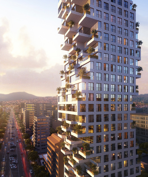 safdie architects plans residential tower for ecuador with a 'fractalized' profile
