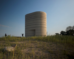 NEXT architects' tower landmark connects geology and history along the dutch landscape