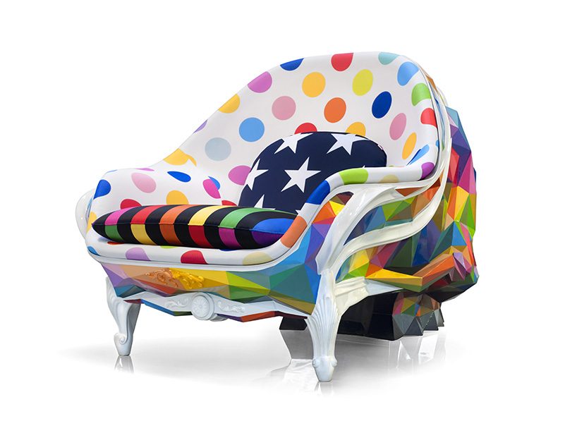 okuda san miguel collaborates with HAROW for multicolor version of the skul...