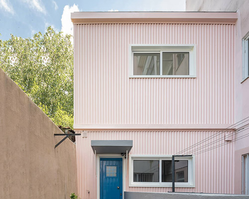 paulo moreira transforms porter's house in porto into pink and blue home