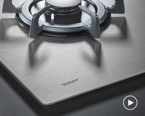 SCHOTT glass solution mirrors stainless steel for kitchen applications