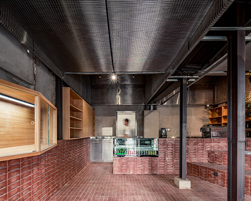 parallel café in central beijing is clad with red bricks, by TEMP