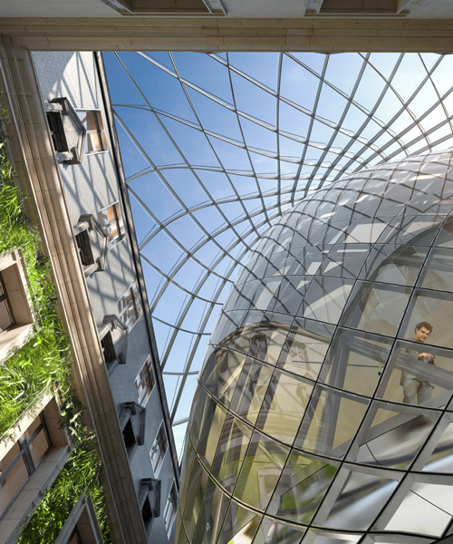 vincent callebaut to transform historic building in luxembourg with sculptural 'solar dome'