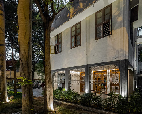 webe turns decibel sounds into abstract contemporary patterns in a showroom in india