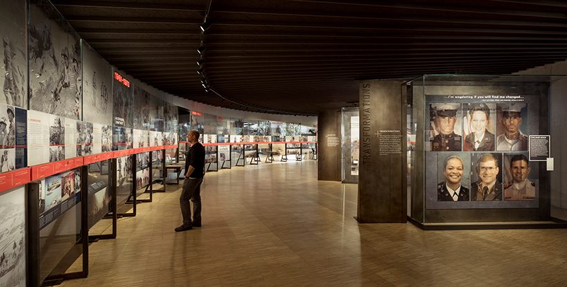 allied works wraps national veterans memorial and museum with concrete ribbons in ohio designboom