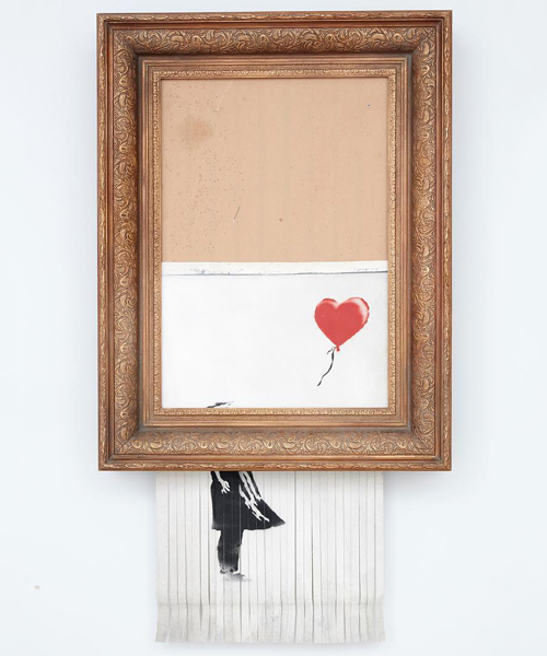 banksy says incomplete shredding of 'girl with balloon' was a malfunction