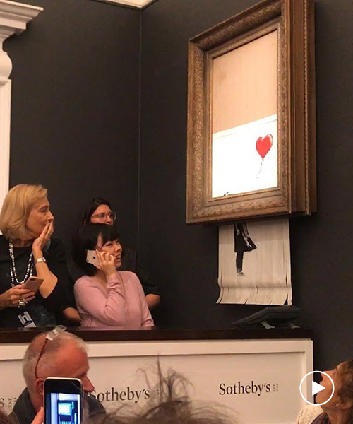 banksy reveals how he created £1million artwork to shred itself after auction