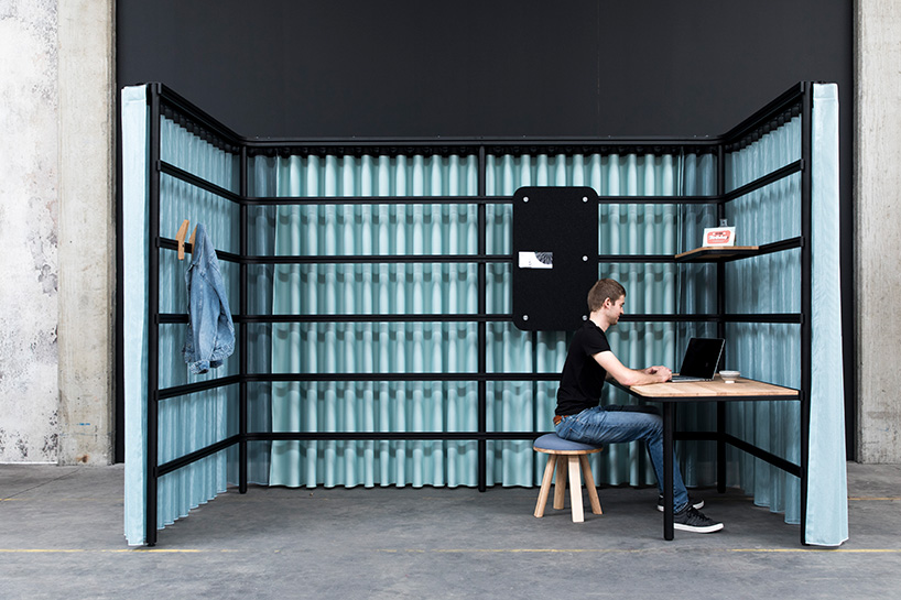 orgatec 2018: alain gilles designs modular acoustic system for buzzispace