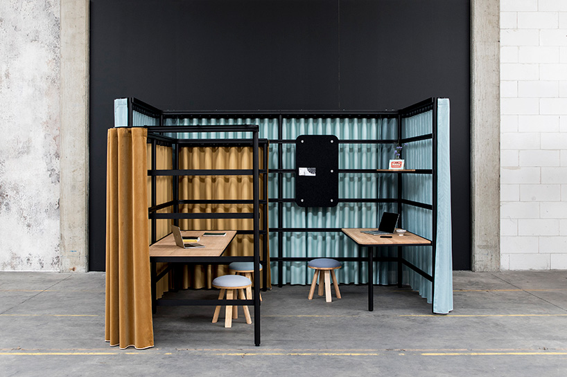 orgatec 2018: alain gilles designs modular acoustic system for buzzispace