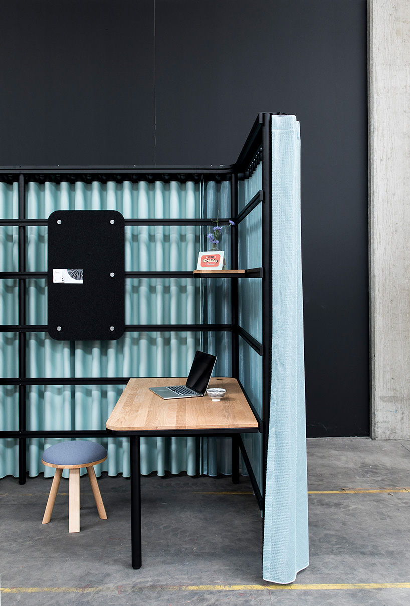 orgatec 2018: alain gilles designs modular acoustic system for buzzispace