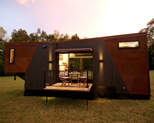 dunkin' donuts builds tiny transportable house that runs on discarded coffee grounds