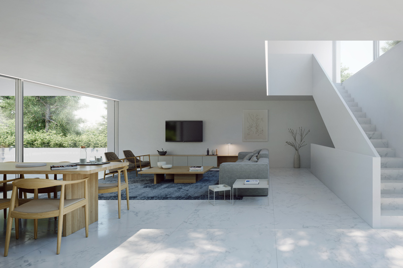 fran silvestre arquitectos house in the lake is built with minimal volumes