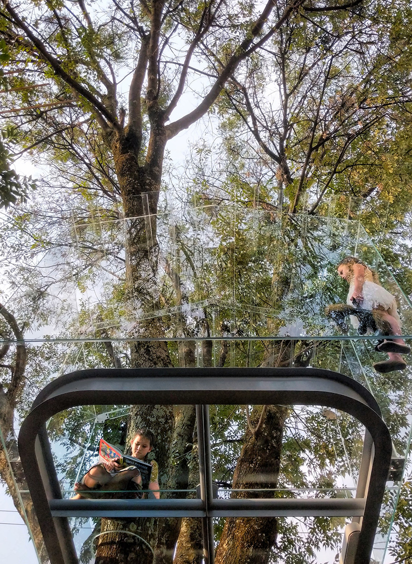 cabane dans un arbre en verre gerardo broissin