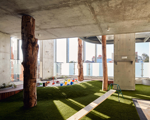 trees grow in this high-rise childcare center, by tom godden + matthew crawford architects