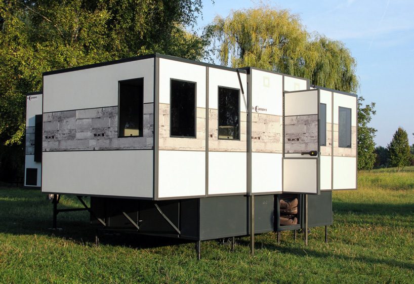 ioCamper is a transportable apartment that can be folded 