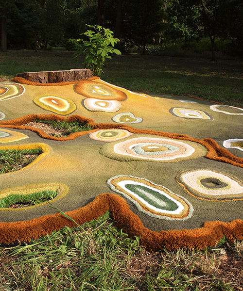 lizan freijsen transforms mold stains and lichene into hand-tufted carpets