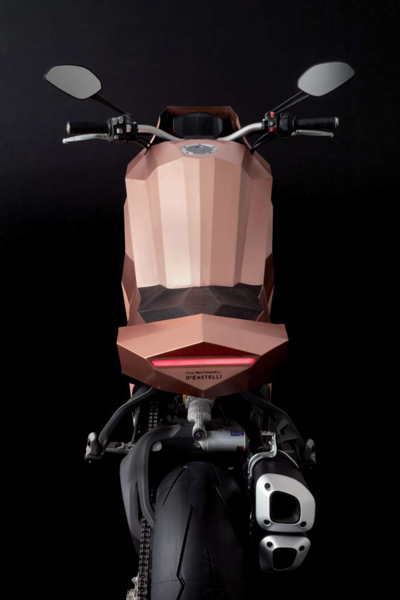 marioÂ trimarchi'sÂ copper motorcycle for de castelli will oxidise completely over the next century