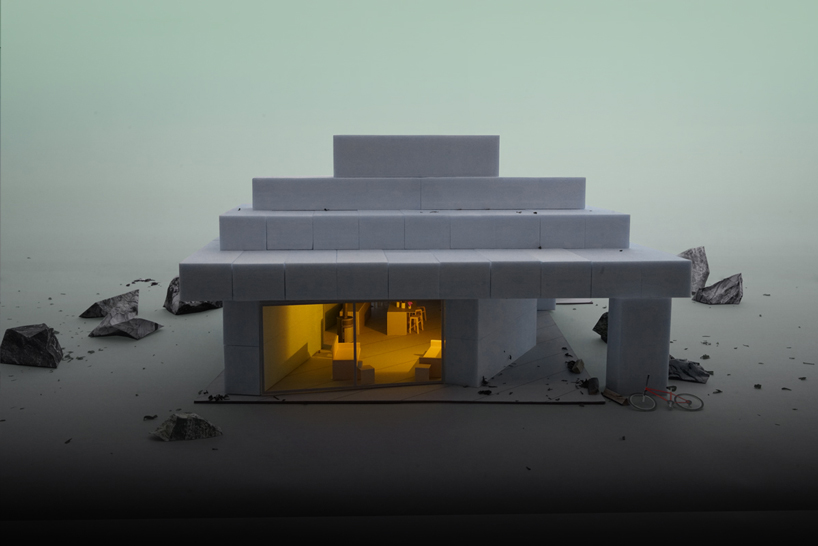 MOS architects' house no.12 is a babylonian temple built from foam blocks