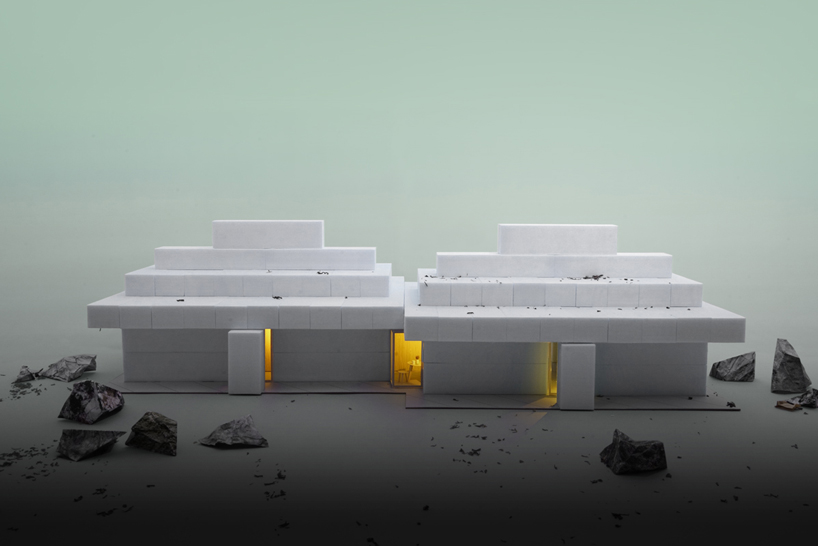 MOS architects' house no.12 is a babylonian temple built from foam blocks