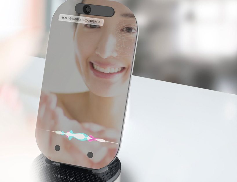 novera is a smart talking mirror that interacts with users to make them feel beautiful