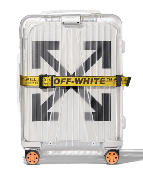 off-white bares your belongings in transparent luggage collection for RIMOWA